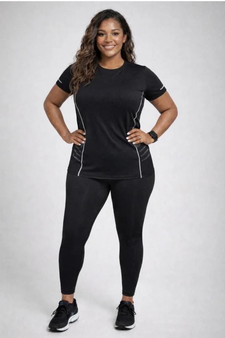 WOMEN TYPOGRAPHY, SELF DESIGN, SOLID ROUND NECK POLYESTER LIGHT GREEN T-SHIRT